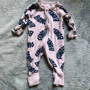 Bonds Kids One Piece in Gray with Navy Accents